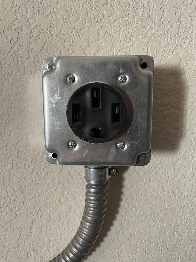NEMA 14-50 outlet installed for Electrical Panel Upgrade in Chaffee